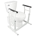 Freestanding toilet safety rail for elderly - grab bar frame no drilling required
